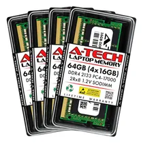 Comprar A-tech Ram 64gb (4x16gb) Ddr4 2133mhz Sodimm Cl15 2rx8 1.2v
