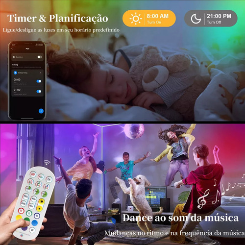 15m Fita Led Colorida Rgb Bluetooth App Com Fonte Controle