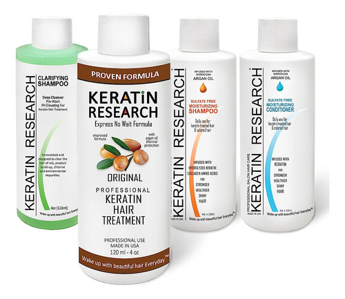 Keratin Research 4x 120ml Complex Long Lasting Brazilian Ker