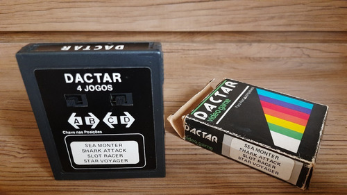 Atari 2600 Cartucho Dactar 4 Jogos Com Caixa