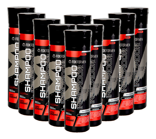 Shampoo Indicador 250ml - Fox For Men - 10 Unidades