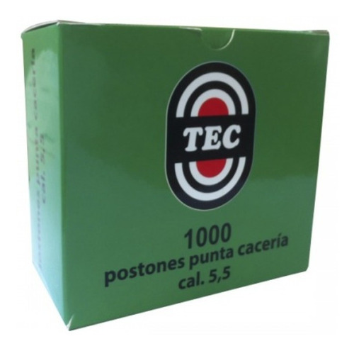 1000 Postones Tec 5.5 Mm Punta Cacería En Caja 100 Unidades