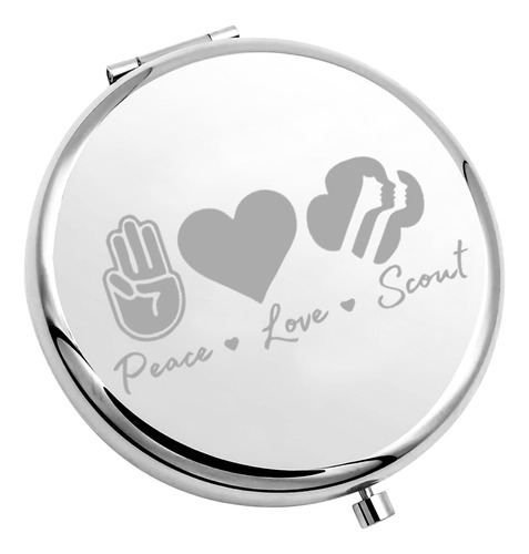 Tiimg Girls Scout Gift Peace Love Girls Scout Símbolo Espejo