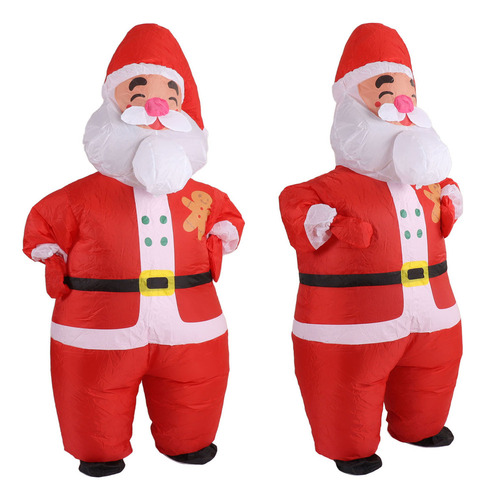 Nuevo Disfraz Hinchable De Papá Noel Cabeza Grande For
