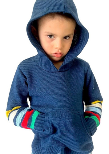 Suéter Sudadera Capucha Niño Y Bebé, Tejido De Punto. 1 - 14