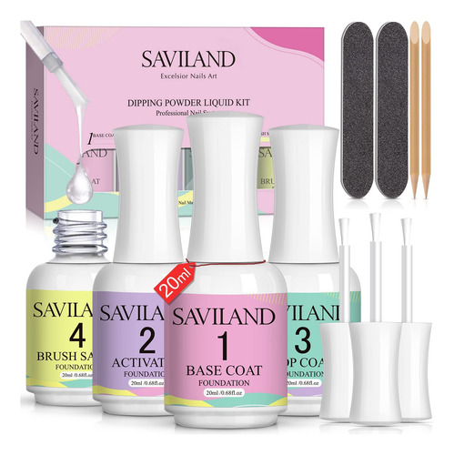 Saviland Juego De Polvo De Inmersión Líquido De 20 Ml, 11 Pi