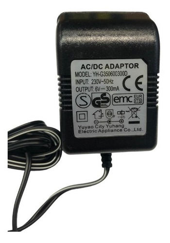 Adaptador Ac-dc 230v A 6v