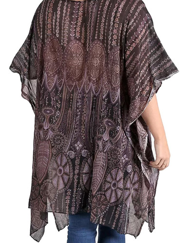 Imagen 2 de 10 de Blusa Mujer Importada Talle Grande Tunica De Playa Spiga 31