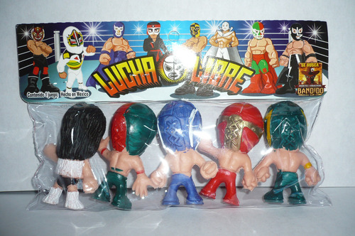 Luchador Muñeco Mini Bobblehead Fhisman Juguete Lucha Libre