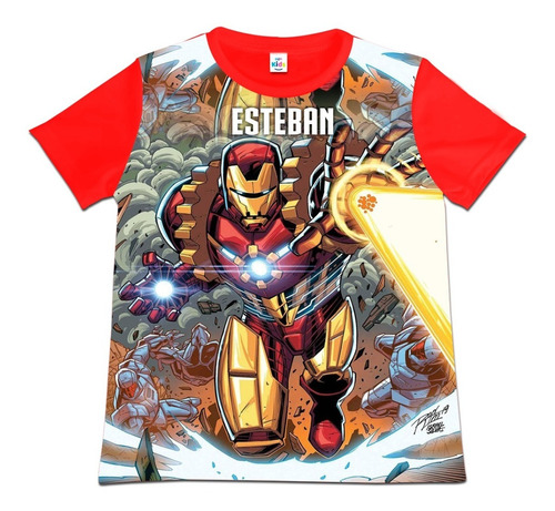 Franela Camisa Para Niño Iron Man Iroman En Algodon 