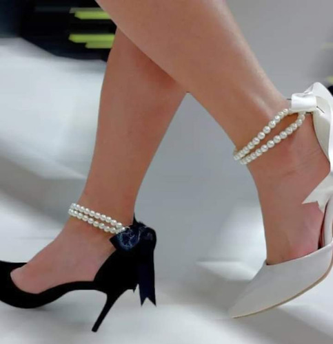 Zapatos Stilletos De Charol Con Perlas Envío Gratis A Domici