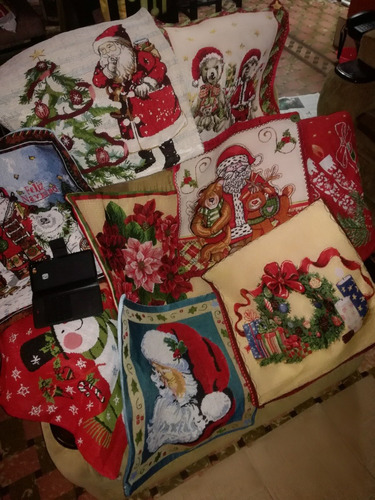 Hermosos Forros ,fuindas De Cojin Navideño 