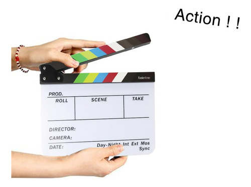Tablero Película Claqueta Cine Director Escena Acción Corte