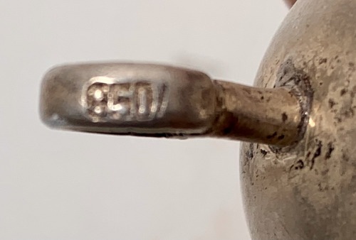 Antiguo Cascabel De Plata Niña 0.850 (Usado)