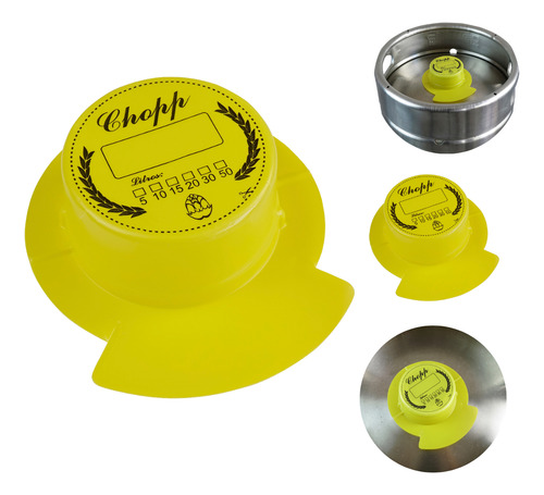 Lacre Para Barril De Chopp Lkl Kit Com 100 Unidades Amarelo