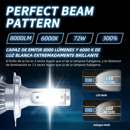 P Kit Luces Led Para Chevrolet 8000lm Luz Alta/baja+luz