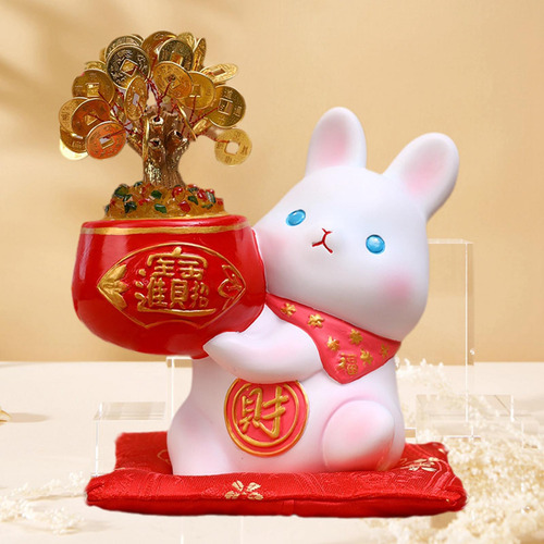 Figura De Conejo Del Zodiaco Chino, Caja De Ahorro De Dinero