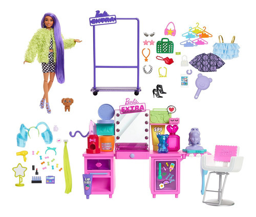Barbie Extra Tocador Fashion Con Muñeca