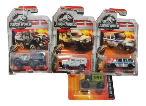 Matchbox Jurassic World Vehículos 5-pack 