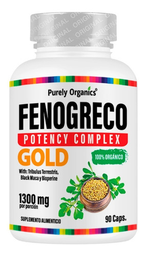 Fenogreco 1300mg | Potency Complex Gold | 90 Caps Sabor Sin sabor