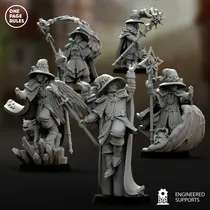 Comprar 5 Magos Épicos - Kit De Miniaturas Pu002F Rpg Base 32mm