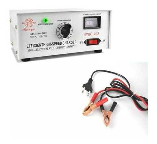 Cargador De Batería Para Auto Y Moto 20 Amp. 6v-12v Portátil