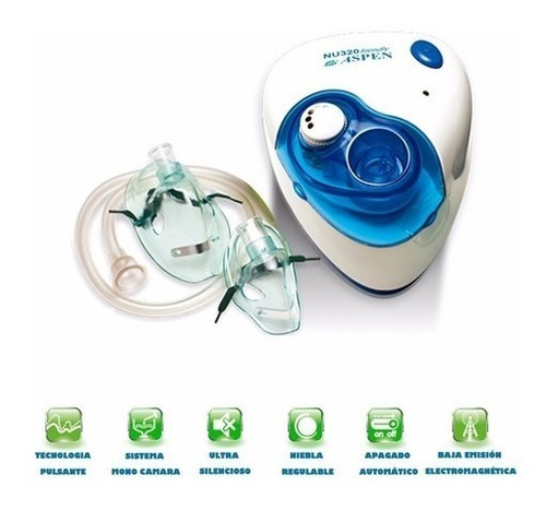 Nebulizador ultrasónico Aspen NU320 Lite blanco y azul 220V
