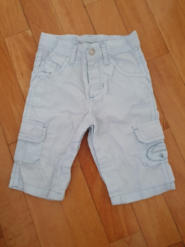 Pantalón Cargo Celeste Minimimo Bebé Talle Small