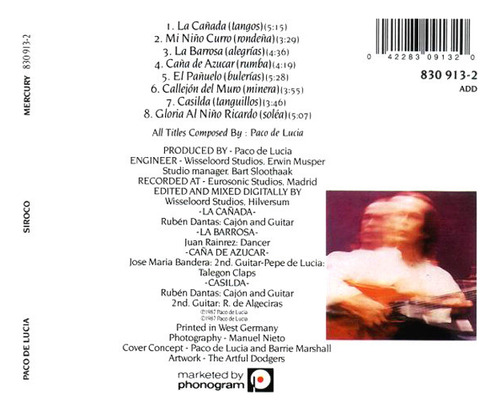 Cd Siroco (paco De Lucía) Estándar