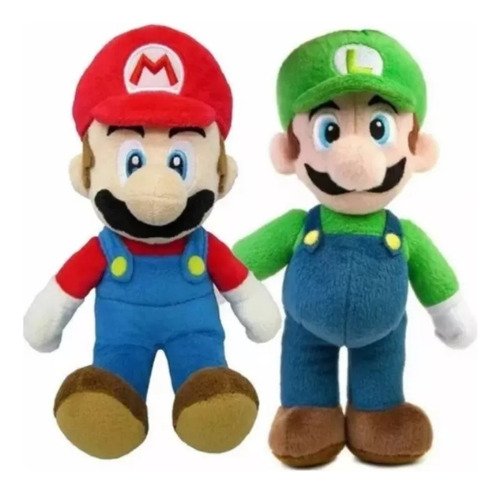 Peluches Mario Bros + Luigi 25 Cms Super Mario Regalo