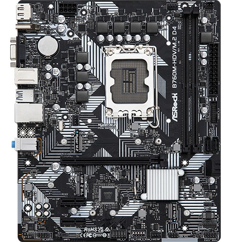 Placa Madre Asrock B760m-hdv/m.2 D4 Intel S1700 Ddr4