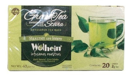 Té Verde Endulzado Con Stevia  Wolhein  Infusiones Nuestras