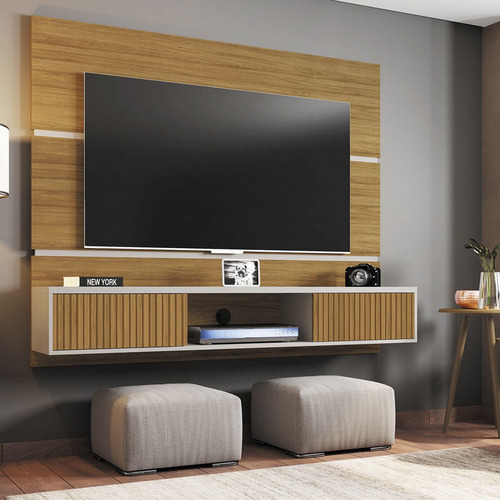 Painel Ambar Para Tv De 65 Polegadas Cinamomo/off-white/r