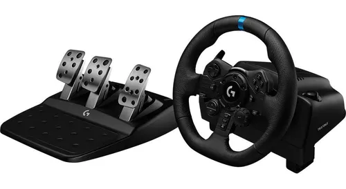 Volante Logitech G923 com pedal + Câmbio Driving Force Shifter