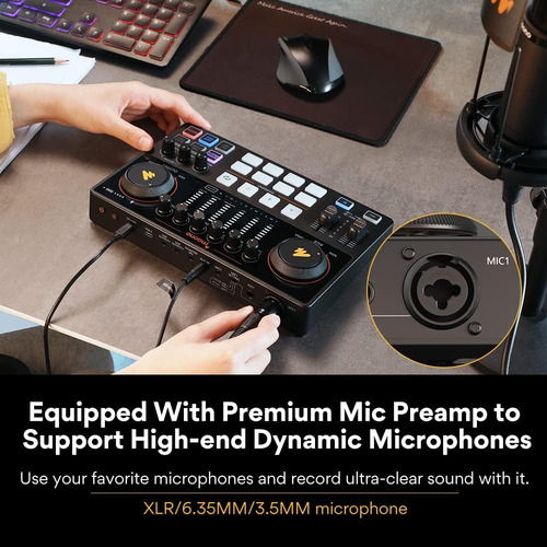 Interfaz De Audio Con Micrófono De Condensador Xlr