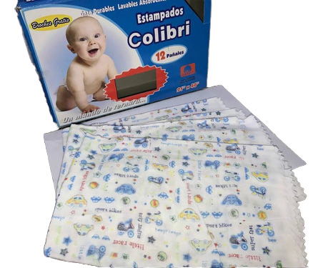 12 Pañales De Tela Colibri 100% Originales A Niñas Y Niños