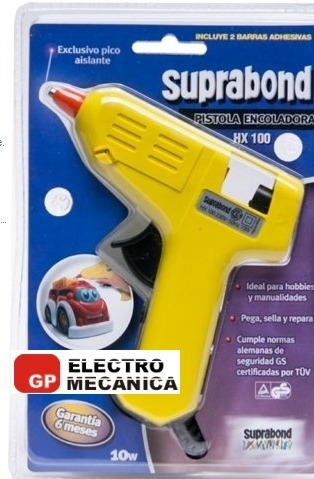Imagen 2 de 9 de Pistola Encoladora Suprabond Electrica Silicona Hx100 Barras