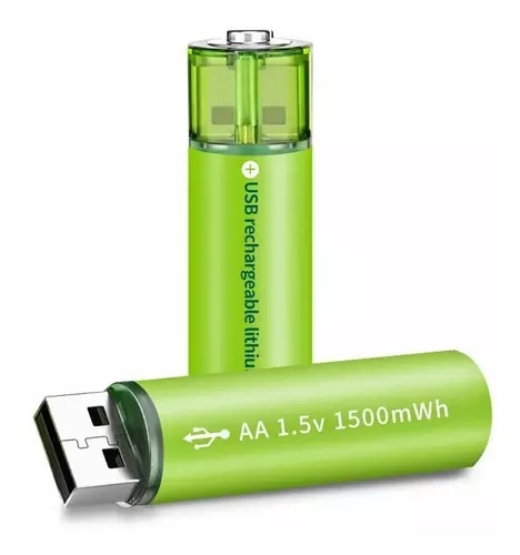 4pack Baterías Pilas Recargables Aa Usb, 1.5v 1500mwh Li-ion