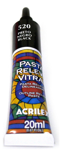 Pasta Relevo Vitral Acrilex 20 Ml