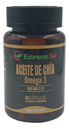 Aceite De Chía Omega 3 Frasco 60 Cápsulas
