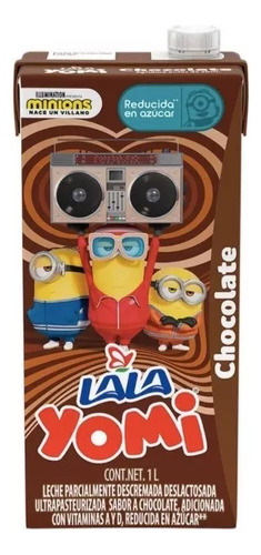 Leche Lala Yomi Sabor A Choholate 1 Lt. (12 Pzs.)