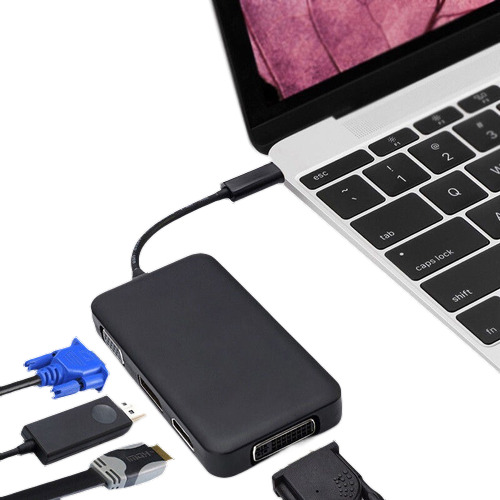 Adaptador Usb3.1 Usb C Dock 4 En 1 Tipo C A Dvi Vga Displayp