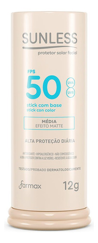 Protetor Solar Stick Base Bronze Efeito Matte Sunless 12g