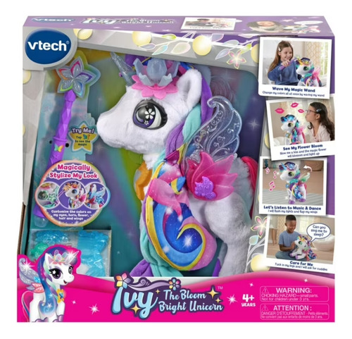 Mascota Interactiva Ivy El Unicornio Luces Y Sonidos Color Blanco