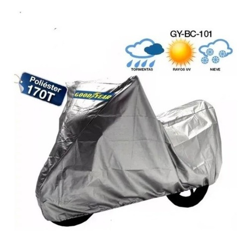 Imagen 2 de 4 de Funda Para Moto Goodyear Impermeable Uv Cuidá Tu Moto!!!