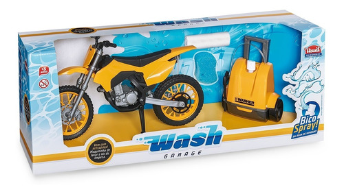 Wash Garage Moto Cross Amarelo Usual Brinquedos 452 Cor Sortido