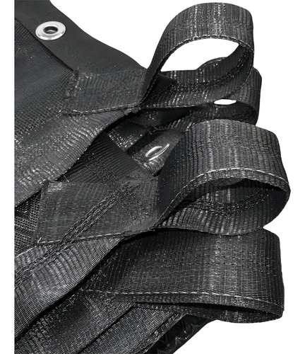 Bvioz, Lienzo Confeccionado 3.7x3 Metros, Malla 95% Sombra, Monofilamento, Color Negro, Protección Uv-11, 270 Gramos/m2