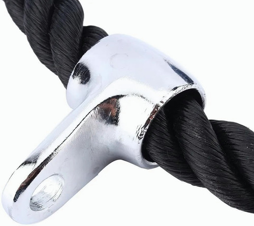 Imagen 6 de 10 de Cuerda Soga Para Triceps, Biceps Polea Mancuernas Fitness
