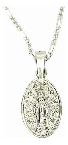 Virgen De Los Rayos Con Cadena Plata Nacional 980  Original