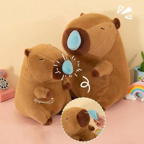 Peluche De Capibara Con Moco Movible 30cm Adorable